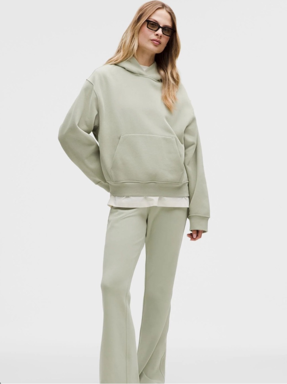Lululemon Steady State Women’s Fleece Cotton Hoodie in Sage Green Size XS 2025
